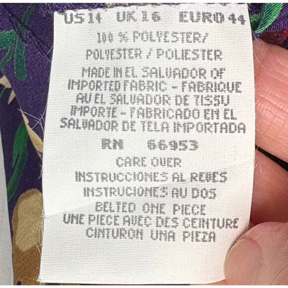 Leslie Faye Vintage Floral Blouse 80’s Secretary Padded shoulders, Women’s 14 - Picture 6 of 7